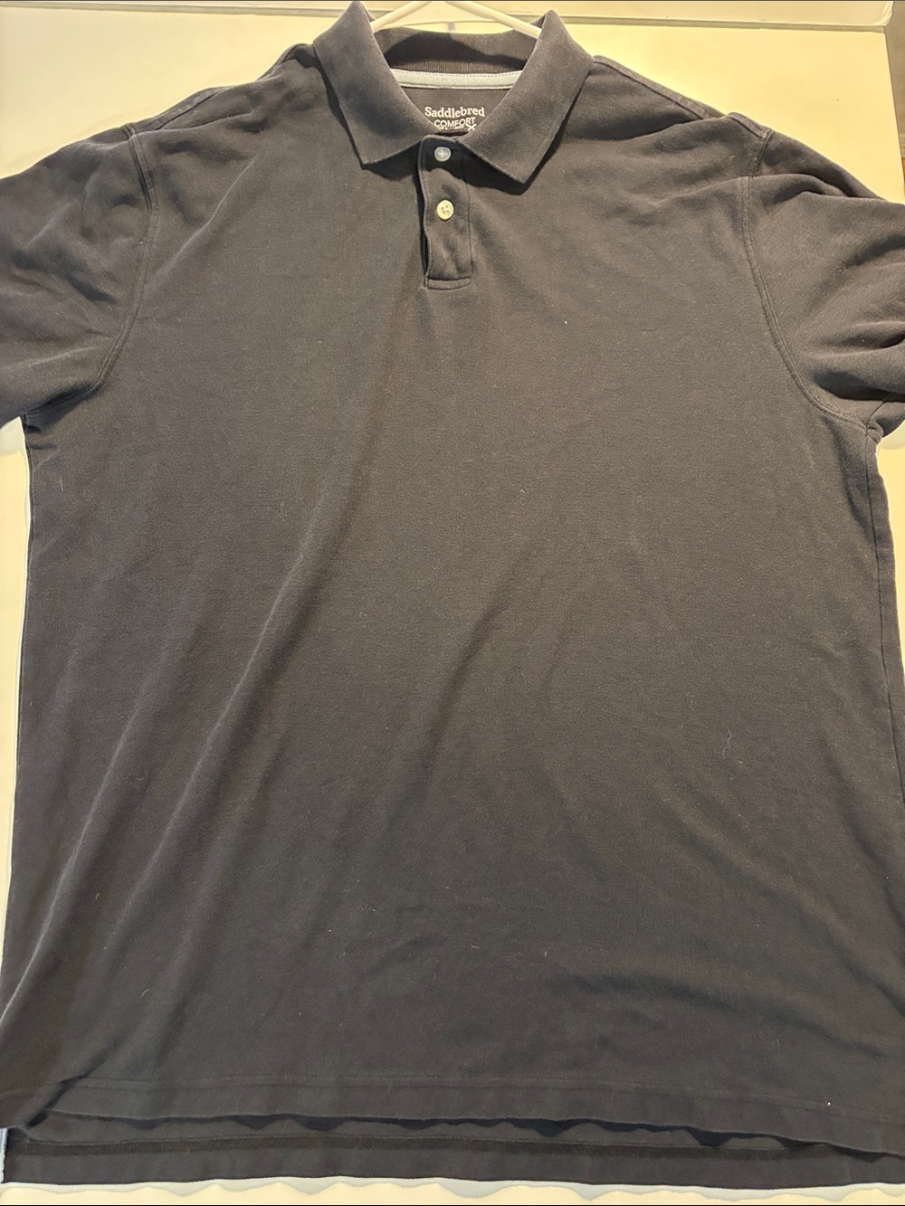 Saddlebred Men's Black Short-Sleeve Polo Shirt